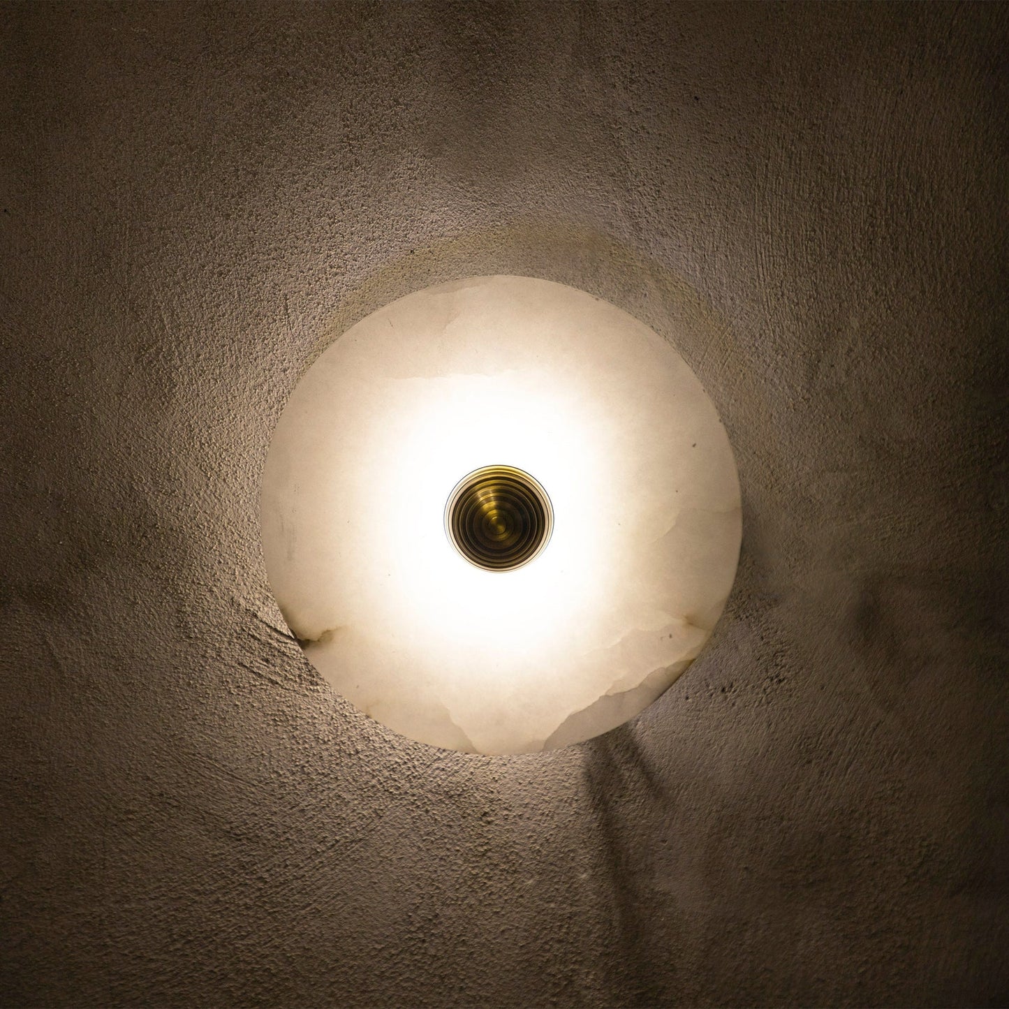 Applique Murale Ronde en Marbre Naturel à LED pour un Éclairage d'Ambiance Chaleureux Éclairage mural Electro Paris