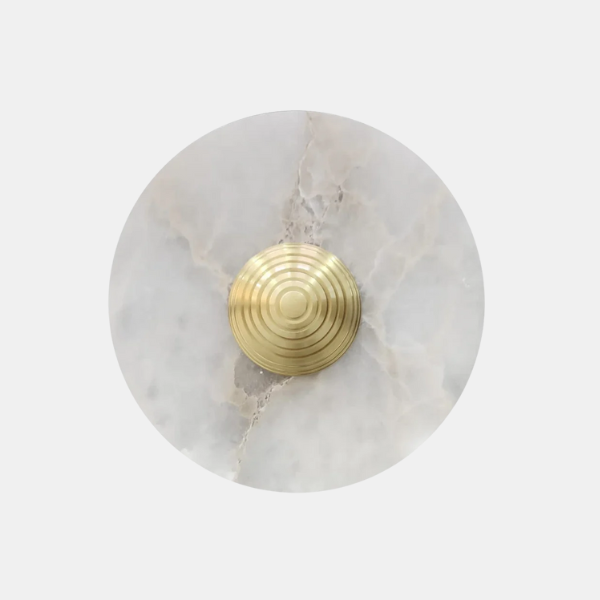 Applique Murale Ronde en Marbre Naturel à LED pour un Éclairage d'Ambiance Chaleureux Éclairage mural Electro Paris
