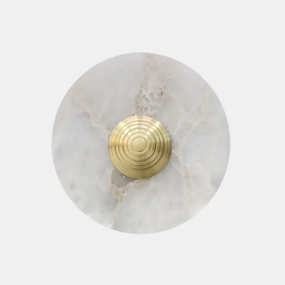 Applique Murale Ronde en Marbre Naturel à LED pour un Éclairage d'Ambiance Chaleureux Éclairage mural Electro Paris