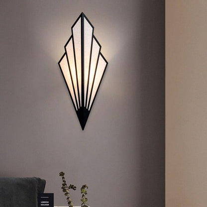 Applique Murale Triangulaire LED Vintage en Métal – Lampe Murale Rétro Éclairage Electro Paris Noir