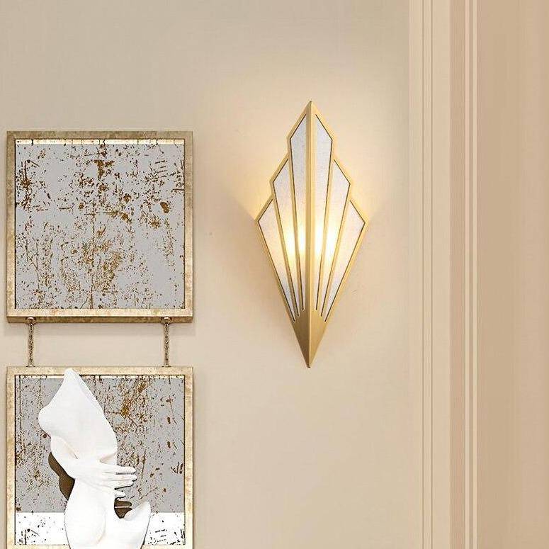 Applique Murale Triangulaire LED Vintage en Métal – Lampe Murale Rétro Éclairage Electro Paris