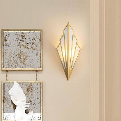 Applique Murale Triangulaire LED Vintage en Métal – Lampe Murale Rétro Éclairage Electro Paris