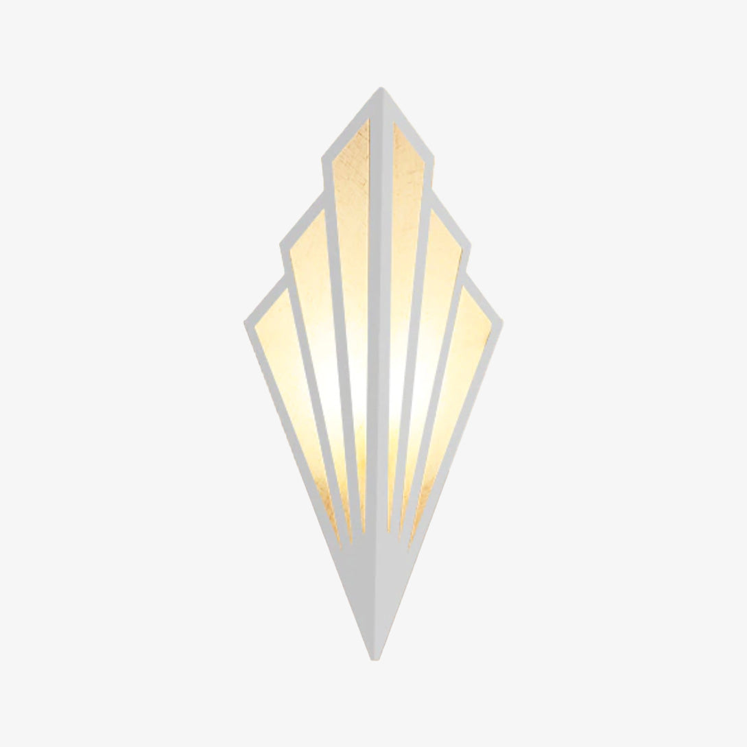 Applique Murale Triangulaire LED Vintage en Métal – Lampe Murale Rétro Éclairage Electro Paris Blanc