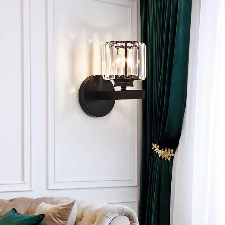 Applique Murale Moderne en Cristal pour Chambre – Lampe en Verre Cannelé pour Couloir Appliques murales Electro Paris