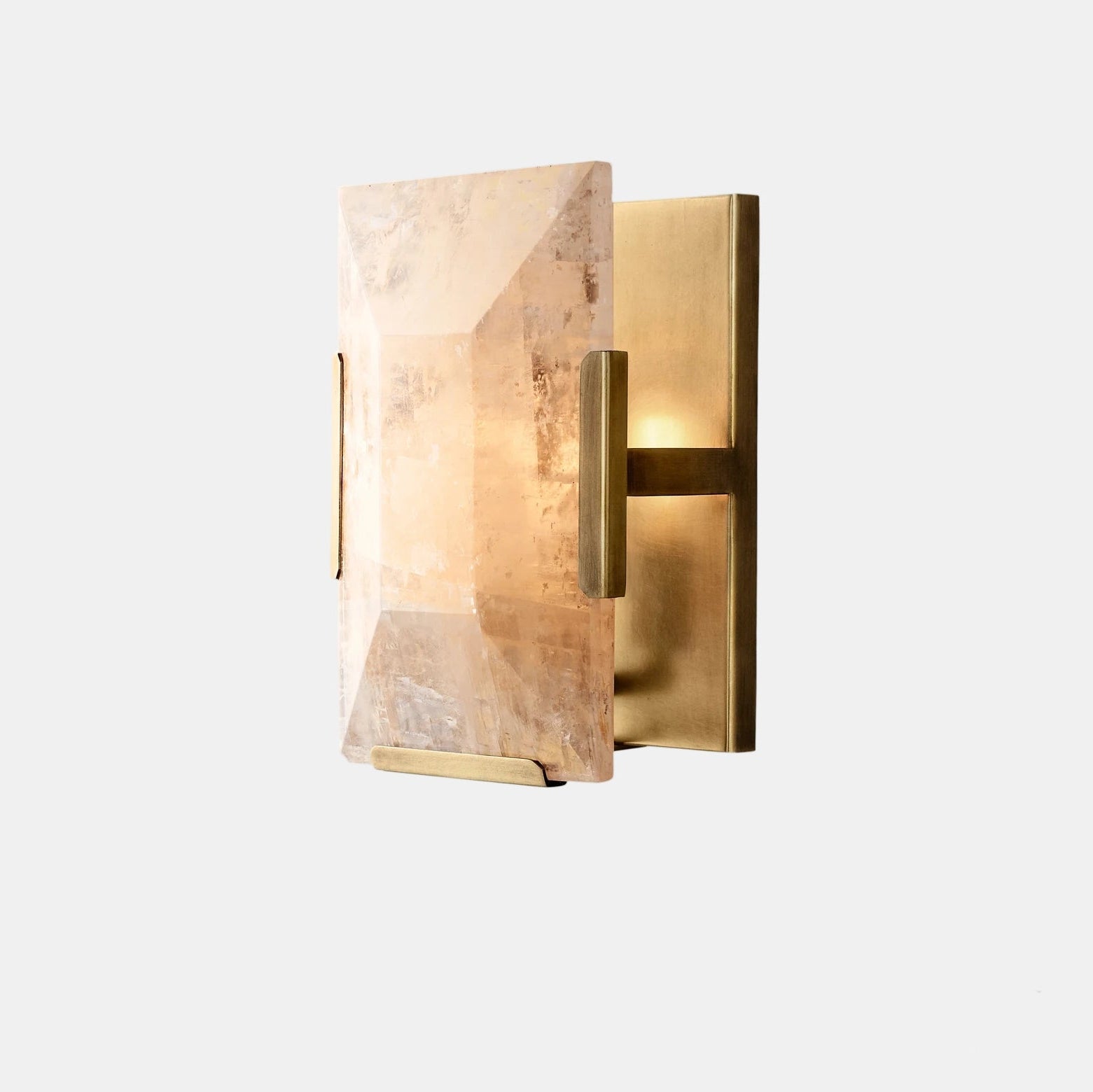 Applique Murale en Cristal – Élégance Moderne avec l’Éclat du Calcite Naturel Applique murale Electro Paris Laiton 1 Lumière