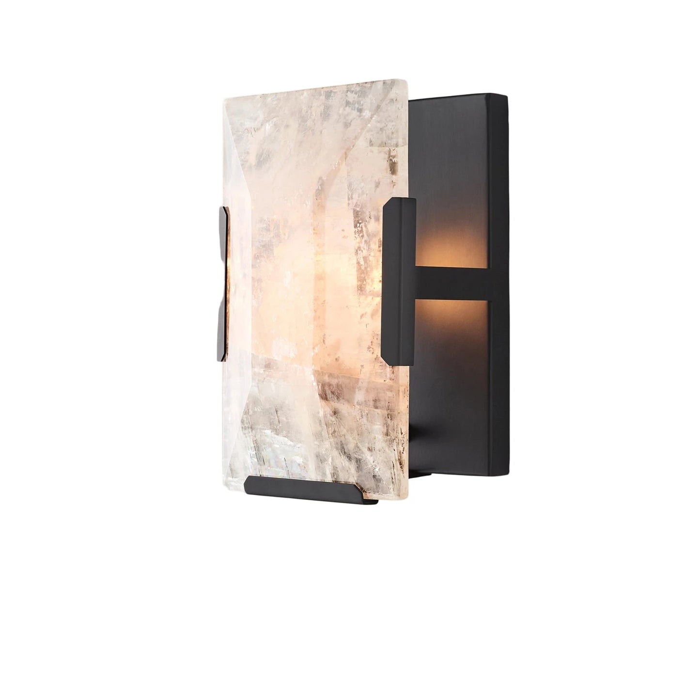 Applique Murale en Cristal – Élégance Moderne avec l’Éclat du Calcite Naturel Applique murale Electro Paris Fer 1 Lumière