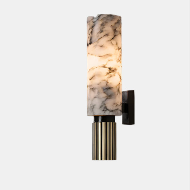 Applique Murale en Marbre Minimaliste à Lumière Douce Wall lamps Electro Paris 13x9x34cm Blanc chaud (2700-3500K)