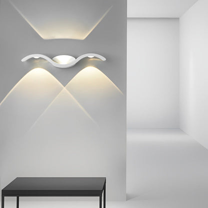 Applique murale LED d'extérieur au design incurvé moderne Wall lamps Electro Paris Blanc Blanc chaud
