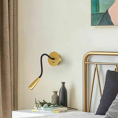 Applique murale LED minimaliste en forme de tube rotatif Readling Light Electro Paris