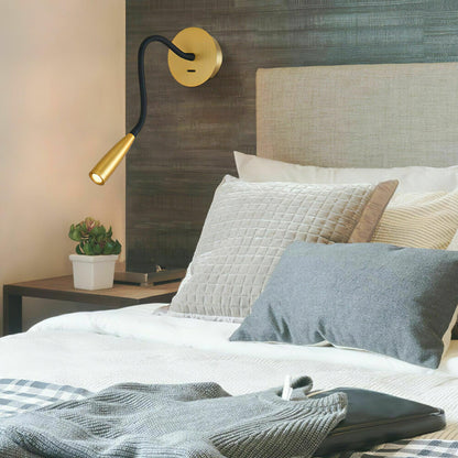 Applique murale LED minimaliste en forme de tube rotatif Readling Light Electro Paris