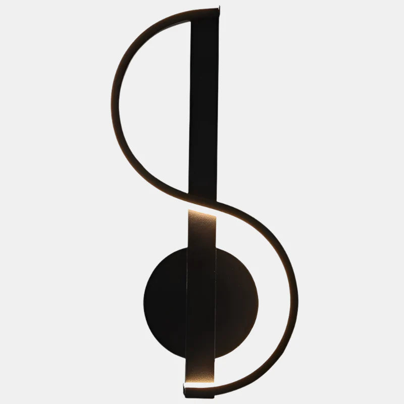 Applique murale LED moderne au design incurvé pour un éclairage chaleureux Wall lamps Electro Paris Noir Blanc chaud