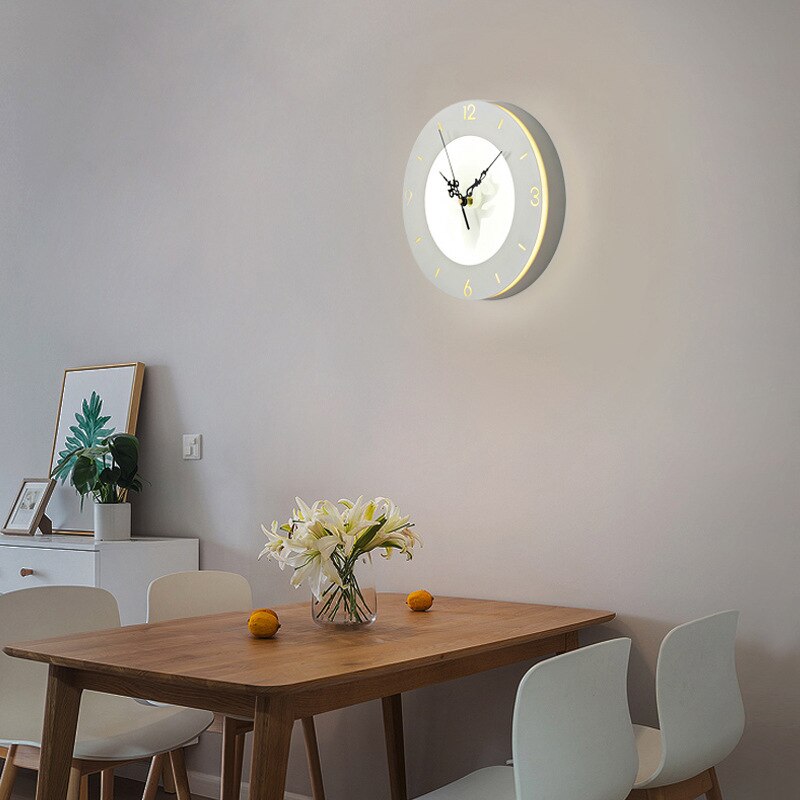 Applique murale LED moderne avec affichage d'horloge intégré Horloge Electro Paris