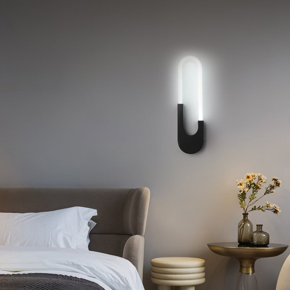Applique murale LED ovale moderne Wall lamps Electro Paris Noir Lumière blanche