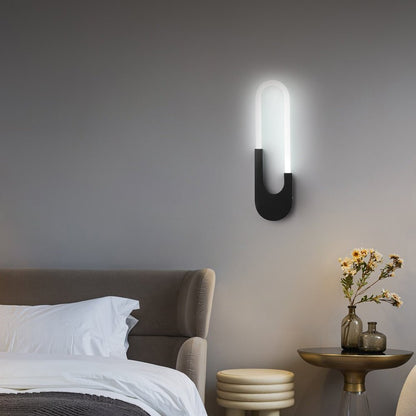Applique murale LED ovale moderne Wall lamps Electro Paris Noir Lumière blanche