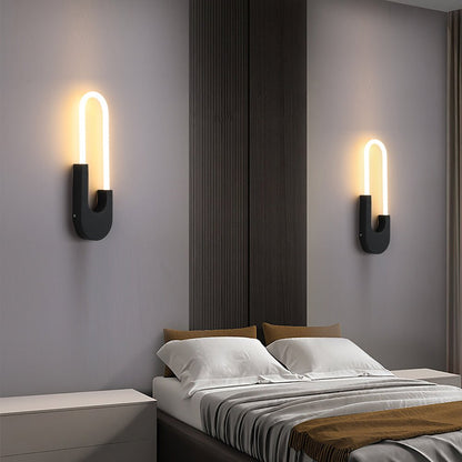 Applique murale LED ovale moderne Wall lamps Electro Paris Noir Amortissement à 3 niveaux