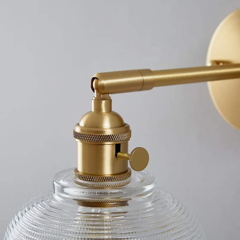 Applique murale en verre nervuré à tête réglable Wall lamps Electro Paris