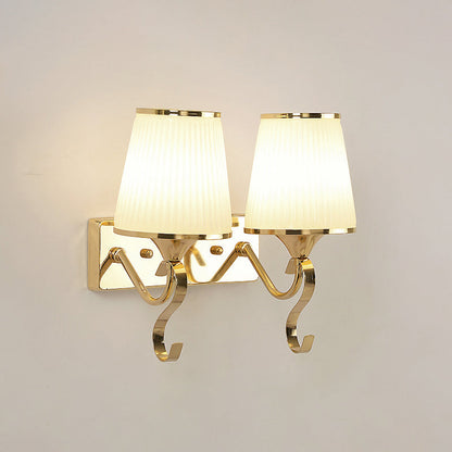 Applique murale moderne avec abat-jour incurvé artistique Wall lamps Electro Paris Trapèze 2-lumières