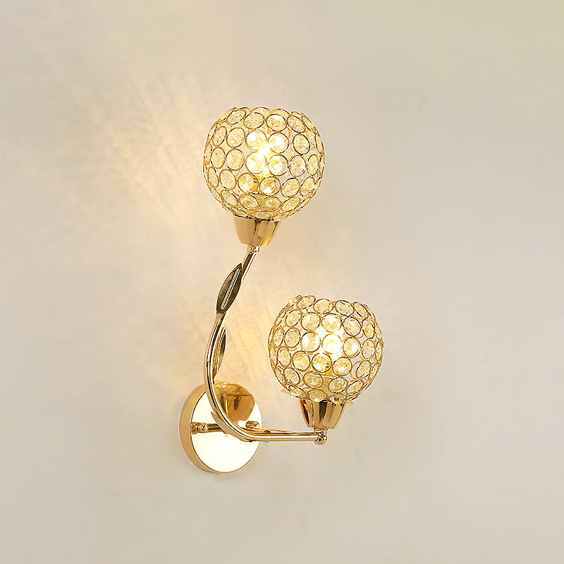 Applique murale moderne avec abat-jour incurvé artistique Wall lamps Electro Paris Demi-cercle 2-lumières