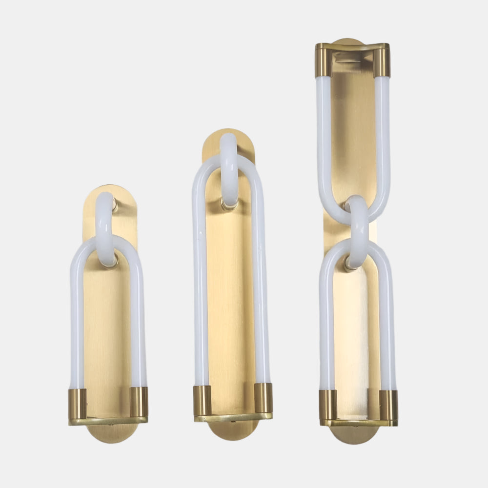 Applique murale moderne à double tête pour salons et chambres Wall lamps Electro Paris Or 24cm Blanc chaud