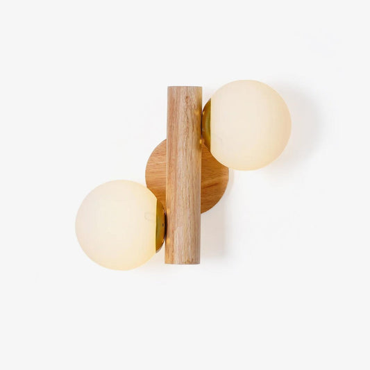 Applique murale moderne en bois avec dôme en verre Wall lamps Electro Paris