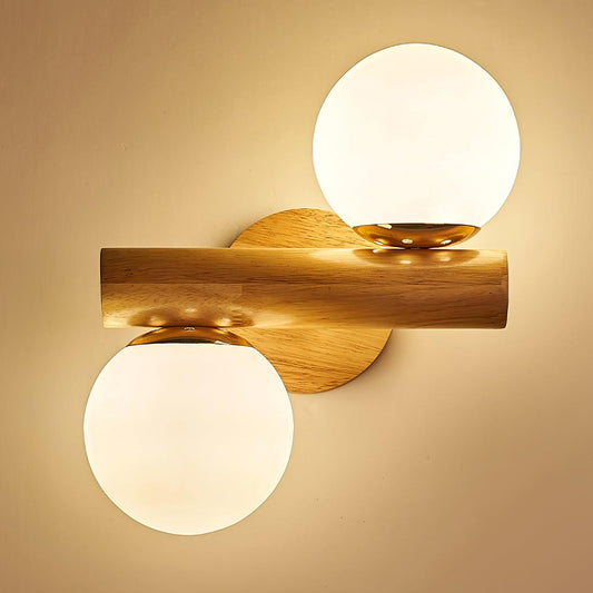 Applique murale moderne en bois avec dôme en verre Wall lamps Electro Paris