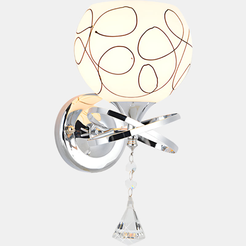 Applique murale moderne en forme de boule pour chambre et salon Wall lamps Electro Paris 1 lumière