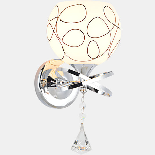 Applique murale moderne en forme de boule pour chambre et salon Wall lamps Electro Paris 1 lumière