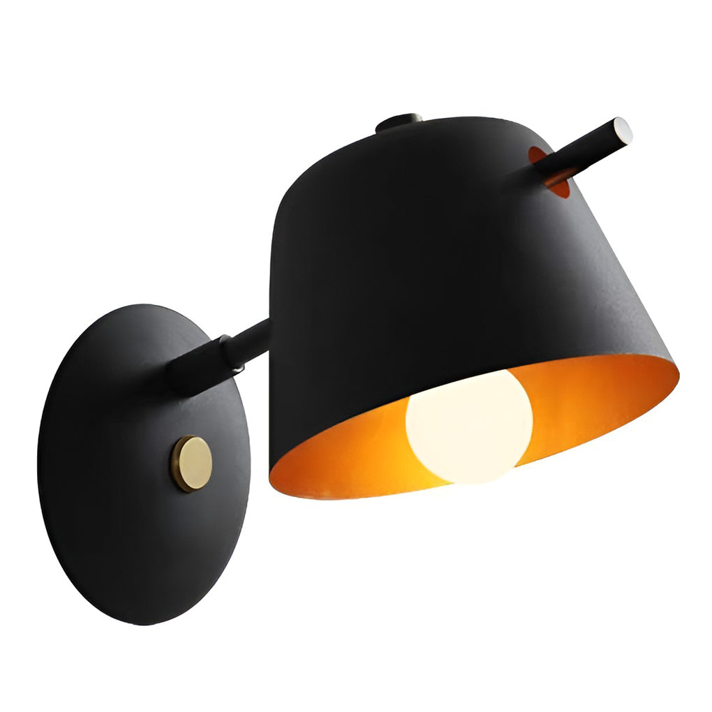 Applique murale nordique en métal mat avec un design inspiré d'un chapeau Reading Light Electro Paris Noir