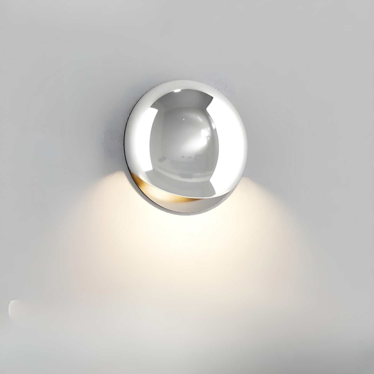 Applique murale ronde moderne pour escalier, pour un éclairage élégant Wall lamps Electro Paris Miroir chromé