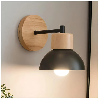 Applique murale rustique avec suspension en bois et expression moderne Wall lamps Electro Paris Noir