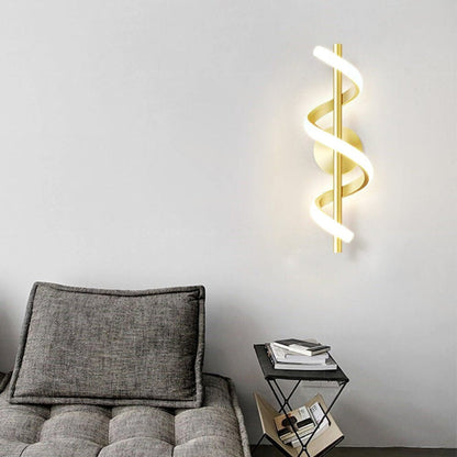Applique murale spirale moderne pour une ambiance intérieure Wall lamps Electro Paris Or Blanc froid