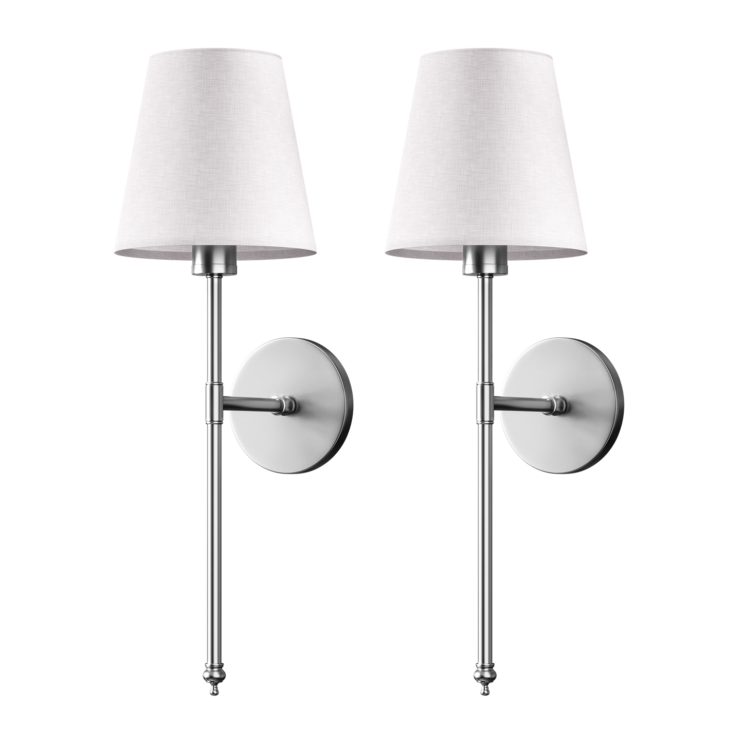 Appliques Murales Sans Fil Design (Lot de 2) Wall lamps Electro Paris ARGENT/ARGENT