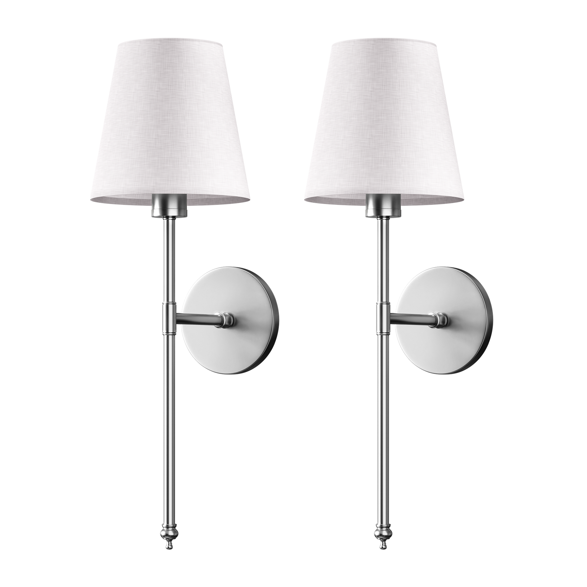 Appliques Murales Sans Fil Design (Lot de 2) Wall lamps Electro Paris ARGENT/ARGENT