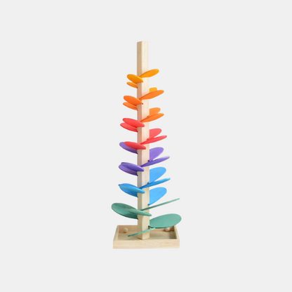 Arbre à Billes en Bois avec Feuilles Arc-en-ciel – Jouet Sonore Montessori pour Tout-Petits Jouets éducatifs Electro Paris 29 cm Multicolore