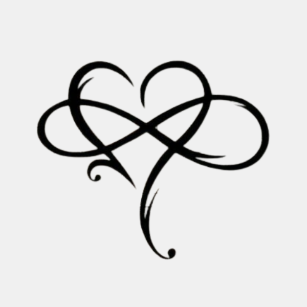 Art Mural Cœur Infini en Métal – Sculpture Romantique en Fer pour Chambre Art mural Electro Paris Noir 20cm x 25cm