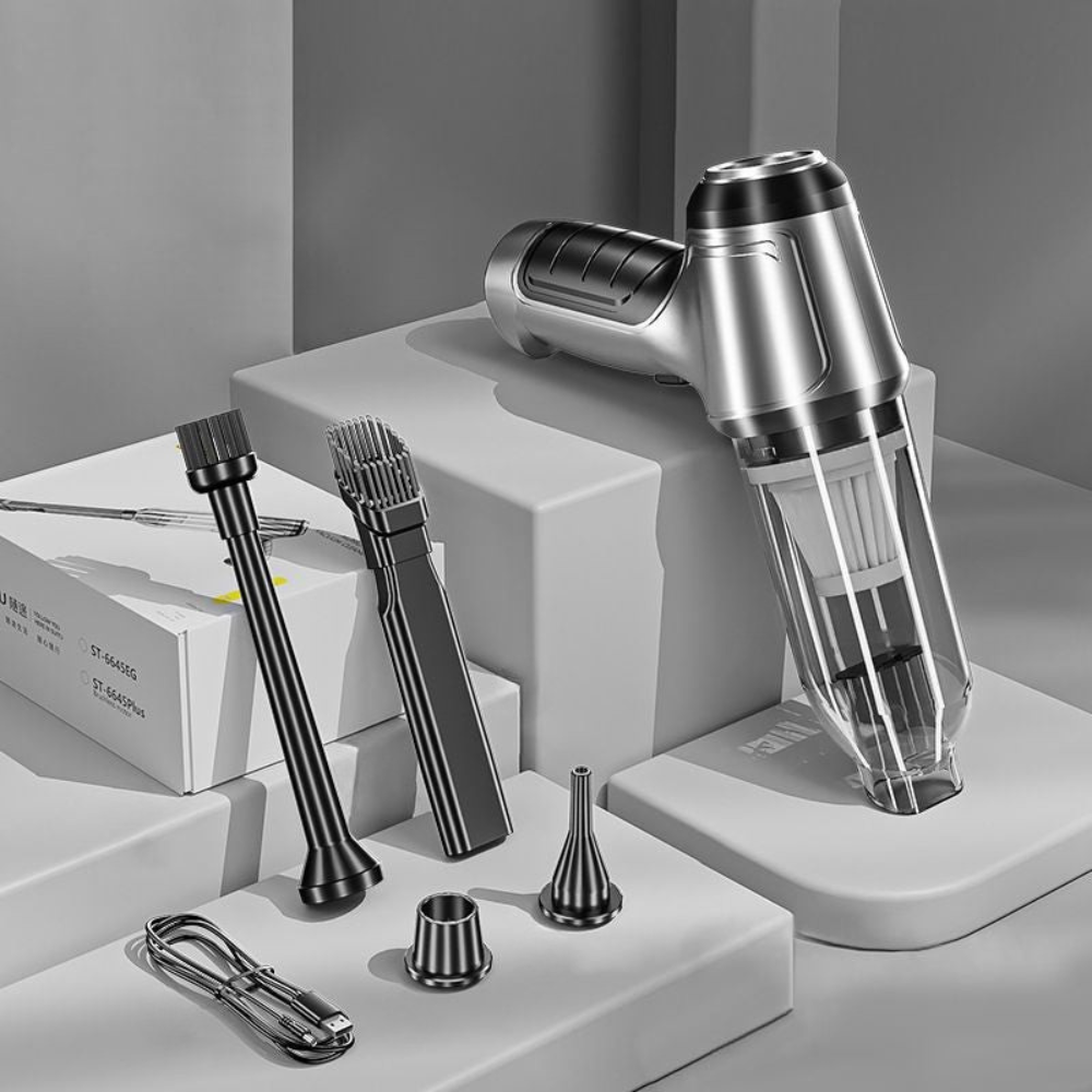 Aspirateur Voiture Sans Fil Puissant – Nettoyage Efficace et Pratique Aspirateurs Electro Paris Noir * Kit de Base