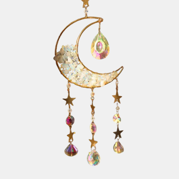 Attrape-Rêves Prismatique – Ambiance Mystique et Lunaire Home decor Electro Paris Blanc