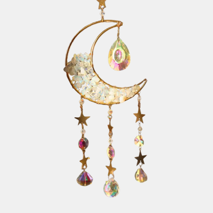 Attrape-Rêves Prismatique – Ambiance Mystique et Lunaire Home decor Electro Paris Blanc