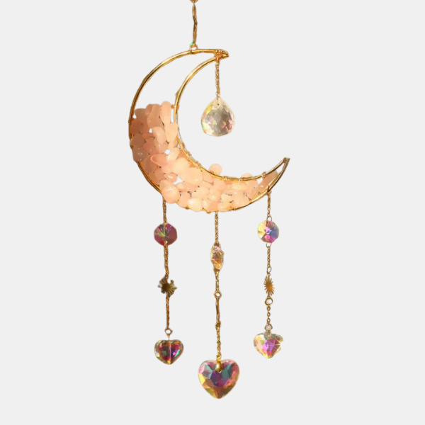 Attrape-Rêves Prismatique – Ambiance Mystique et Lunaire Home decor Electro Paris Rose