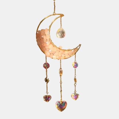 Attrape-Rêves Prismatique – Ambiance Mystique et Lunaire Home decor Electro Paris Rose