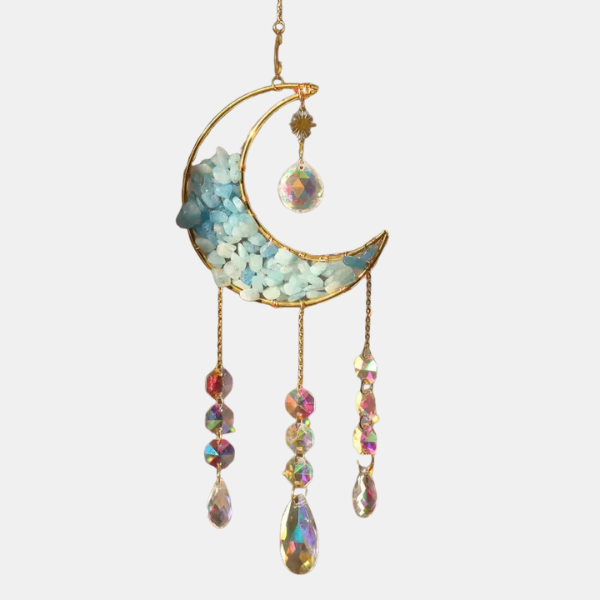 Attrape-Rêves Prismatique – Ambiance Mystique et Lunaire Home decor Electro Paris Bleu