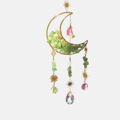 Attrape-Rêves Prismatique – Ambiance Mystique et Lunaire Home decor Electro Paris Vert
