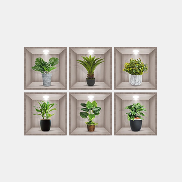 Autocollants Muraux 3D – Décor Plantes et Fleurs pour Chambre Electro Paris C