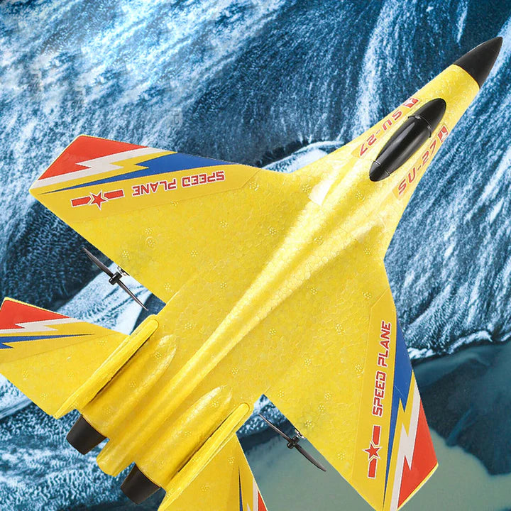 Jouet Lanceur d'Avion avec Planeurs en Mousse – Pistolet Catapulte d'Extérieur pour Enfants Jouets télécommandés de loisir Electro Paris JAUNE CITRON