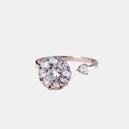 Bague Argent à Cristal Tournant – Élégance et Dynamisme Electro Paris