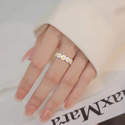 Bague Fleur Marguerite – Charme et Élégance Naturelle au Quotidien Electro Paris