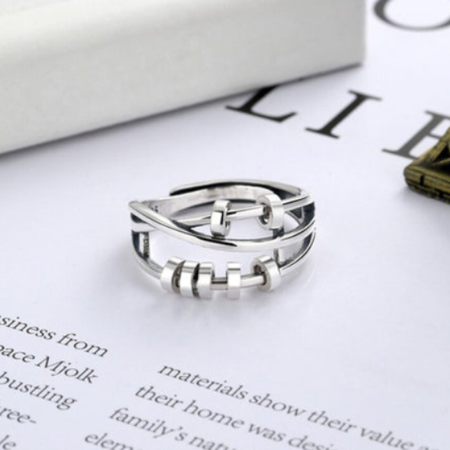 Bague Sérénité en Argent – Élégance Apaisante **Szorongás elleni ezüst gyűrű™ Electro Paris
