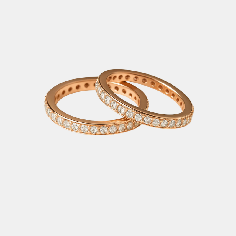 Bagues Élégantes pour Femme en Acier Inoxydable et Cristal Jewelry Ring Standard Electro Paris Rose Or 5