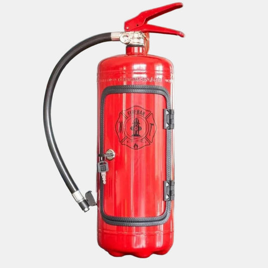 FireBar Mini Bar Caché – Rangement de Boissons dans un Extincteur Stylé Bar anti-incendie Electro Paris Rouge
