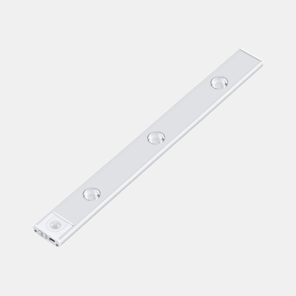 Barre Lumineuse LED Sans Fil à Détecteur de Mouvement avec Support Magnétique pour Éclairage Automatique Éclairage Electro Paris Argent 20cm
